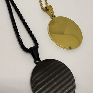 Gold and Black Textured Jewelry Set